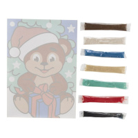 Аппликация из песка "Весёлый медвежонок" 10*15см 4+