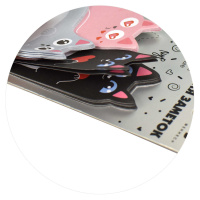 Бумага с липким краем  45л, фигурная "Коты" 3цв*15л.