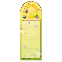 Блок д\записи на магните (100*280мм) "Мои заметки" 40л, с карандашом, ассорти*