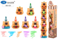 Набор текстовыделителей Basir "Капибара" 6 цв., секционные