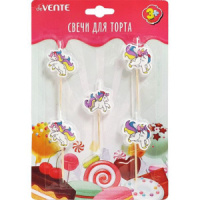 Свечи для торта Единорог, 5шт