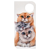 Закладка картонная фигурная "Коты" 5*11см