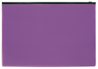 Конверт на молнии А4+ 0,15мм, фиолетовая , молния черная