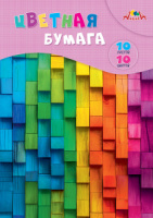 Бумага цв. А4 10цв. 10л. немелов., офсет., одностор., пл. 70 г/м2 "Ассорти", папка, ФОРМАТ