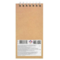 Скетчпад 105*210мм  80л., гребень,  80гр/м2 "Мишка" тв.обложка, крафт