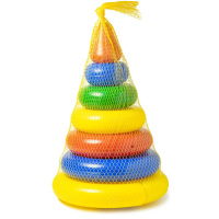 Игрушка пластиковая Пирамидка "Малышок" 6 колец 1+