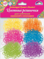 Набор резинок для плетения 600 шт Ассорти Неон