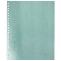 Тетрадь А5  96л кл. гребень бумвинил Hatber "Мята Metallic"