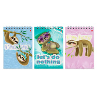 Блокнот А6  40л гребень "Карибские ленивцы" клетка