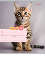 Тетрадь А5 18л кл. Проф-Пресс "Фото котиков" 5 диз.в спайке, белизна 100%