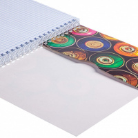 Тетрадь А5 100л кл  "Colourful more" спираль, обложка с карманом, УФ-лак