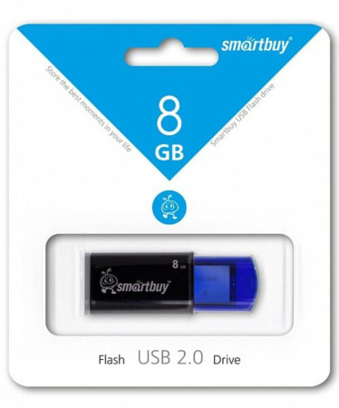 Флеш-драйв  8 GB USB Smartbuy Click Blue