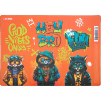 Настольное покрытие д/лепки 33*23см "Hey Bro" 600мкм