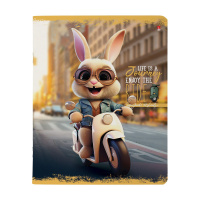 Тетрадь А5 48л кл. Альт "Пушистый байкер" УФ-лак, бел.100%