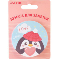 Бумага с липким краем  30л, фигурная "Penguin",  ассорти