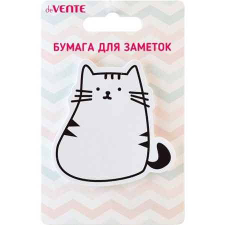 Бумага с липким краем  30л, фигурная " Cats",  ассорти