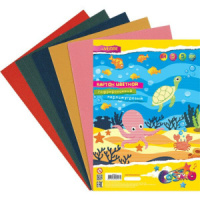 Картон цв. гофро. А4 5цв 5лист., пл. 250 г/м2, перламутр