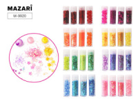 Пайетки, бёлстки, бусины декоративные  в тубе FORM MIX, ассорти, ЦЕНА ЗА 4 ШТ.