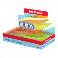 Угольник пласт. 13см 60гр. Neon, ассорти