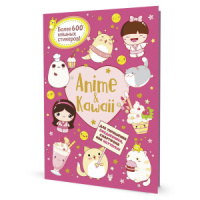 Альбом наклеек А5, 20 стр, "Наклейки Аниме. Anime&amp;Kawaii (розовая)"