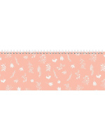 Планинг недат. 105*290мм  56л., 7БЦ гребень "Цветочный паттерн - 1" мат.лам., лен