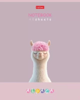 Тетрадь А5 48л кл. Hatber "Alpaca" софт-тач, 5 диз.в спайке, белизна 100%