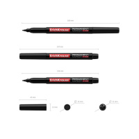 Маркер перманентный 1,2мм чёрный P-100