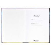 Записная книжка А5  80л., 7БЦ "Космический кот" мат.лам., выб.перл.лак, тисн.фольгой