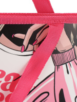 Папка А3 (473*350*50) с ручками, молния сверху, пластик "Девушка стайл"