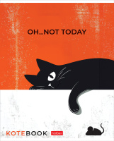 Тетрадь А5 48л ЛИН. Hatber  пласт.обл. "Котэ" 5диз.в спайке