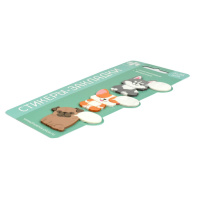 Закладки с липким краем (46*48мм, 47*49мм, 49*49мм)  3 цв, по 25л. "Псы" пластиковые