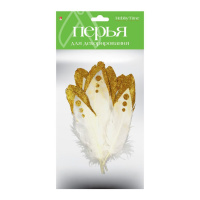 Набор Перья для декорирования №11 Золото/серебро, 17-20см