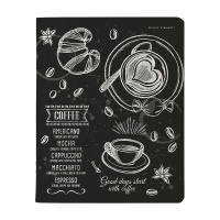 Тетрадь А5 48л кл. Альт "Caffee nero" софт-тач, фольга