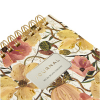 "POCKET JOURNAL" 90 х 90 мм, 60 Л,  НА ГРЕБНЕ  "Цветочная страсть"