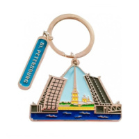 Брелок мет.эмаль"Мосты"