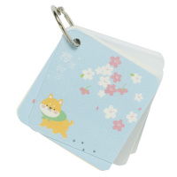 Карточки д/записи иностр. слов 70*70мм 60 листов., Корги,  кольцо, 4 вида