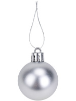 Набор елочных шаров 4 см,  24 шт. "Новогоднее настроение" серебрянный
