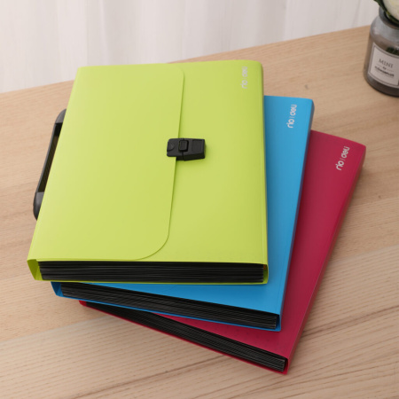 Папка 13 отд. на резин. А4 0,6мм ассорти