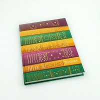 Тетрадь А4 7БЦ 200л кл. сшивка Канц-Эксмо "Книжная коллекция" мат.лам., тисн. фольгой, ляссе