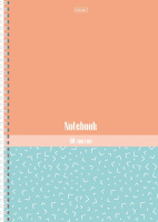 Тетрадь А4  80л кл. гребень Hatber "Скобочки" перф.на отрыв, цв.срез, софт-тач, 2диз.