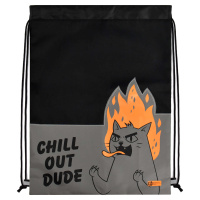 Мешок для обуви 1 отд, 360*480 "Яростный кот" водооталкивающая ткань