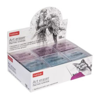 Ластик Hatber для ретуширования (мягкий) в коробочке ассорти, КЛЯЧКА