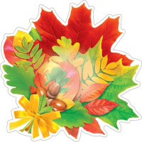 Украшение на скотче 26*26см "Осенний букет" блёстки