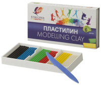 Пластилин  6цв 120гр. Классика, со стеком,  карт.упак.