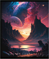 Тетрадь А5 48л кл. Полином "Cosmic Landscape" выб.УФ-лак, 4 дизайна