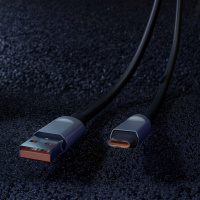 Кабель Smartbuy BOLD TYPE C для зарядки и передачи данных, черный, 3А, TPE, 1м, супертолстый