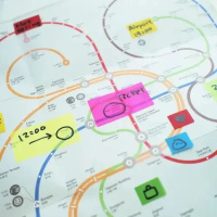 Закладки с липким краем (45*8мм) 8цв. по 20л., Z-сложение, пластиковые