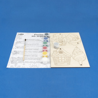 Роспись по дереву Игрушки на ёлку "Зимине напевы" 4 шт 5+