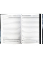 Ежедневник недат. А5 128л., 7БЦ "Ярко-красное авто - 1" софт-тач, резинка