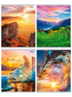 Тетрадь А5  96л ЛИН. Проф-Пресс "Очарование природы - 1" 4диз.в коробке, белизна 100%